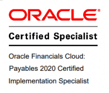 Oracle Finance Cloud Payables 2020 Certified Implementation Specialist 